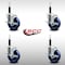 Service Caster 3'' SS Solid Poly Swivel 3/4'' Expanding Stem Caster Set with Brake, 4PK SCC-SSEX20S314-SPUS-TLB-34-4 - alternate 4